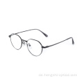 Einfaches Design maßgeschneidert Mode Brillenrahmen Frauen Round Eye Metal Brillen mit Brillen